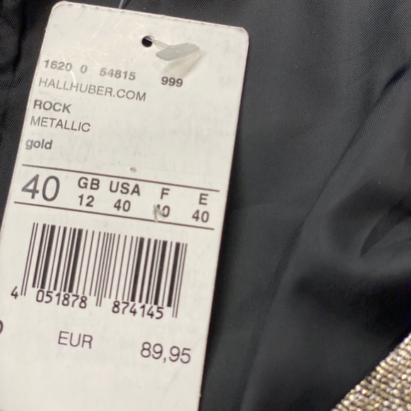 Hallhuber Rock Metallic Gold Midi Skirt Size 40 New with Tags - Picture 4 of 4